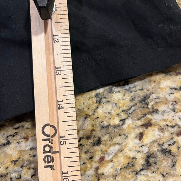 ADIDAS Womens L/XL 14 Athletic Running Shorts Black 3 Stripe Drawstrings - Picture 6 of 7